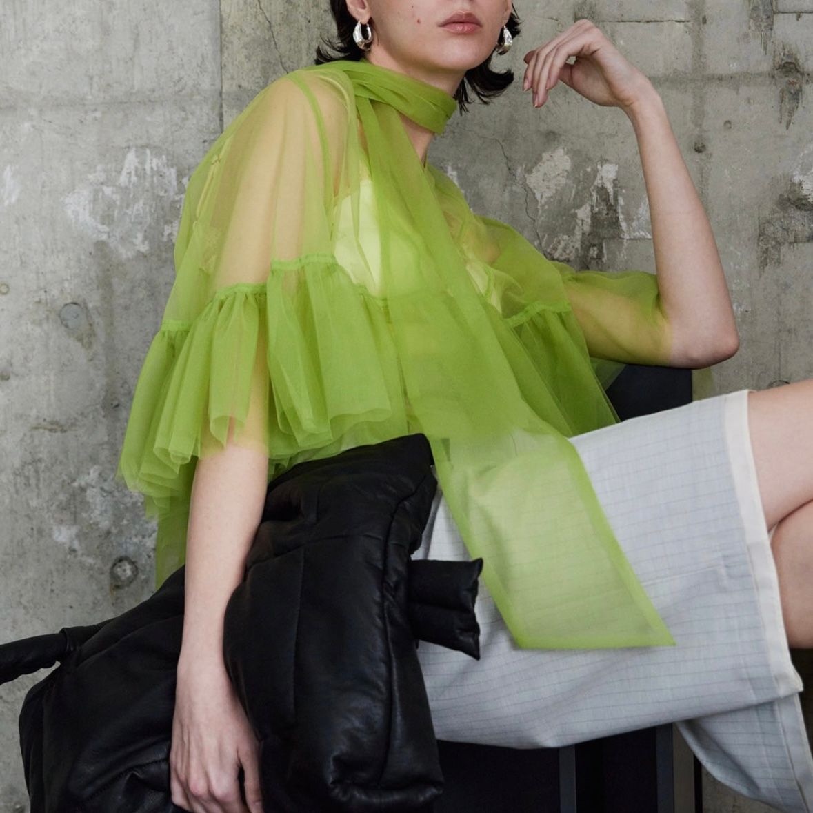 【残り一点】Vegan Leather Big Pillow Bag