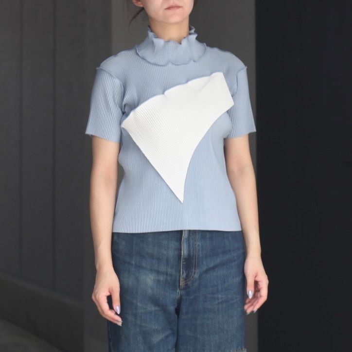【残り一点】Todo Wave Top Short Sleeve High Neck
