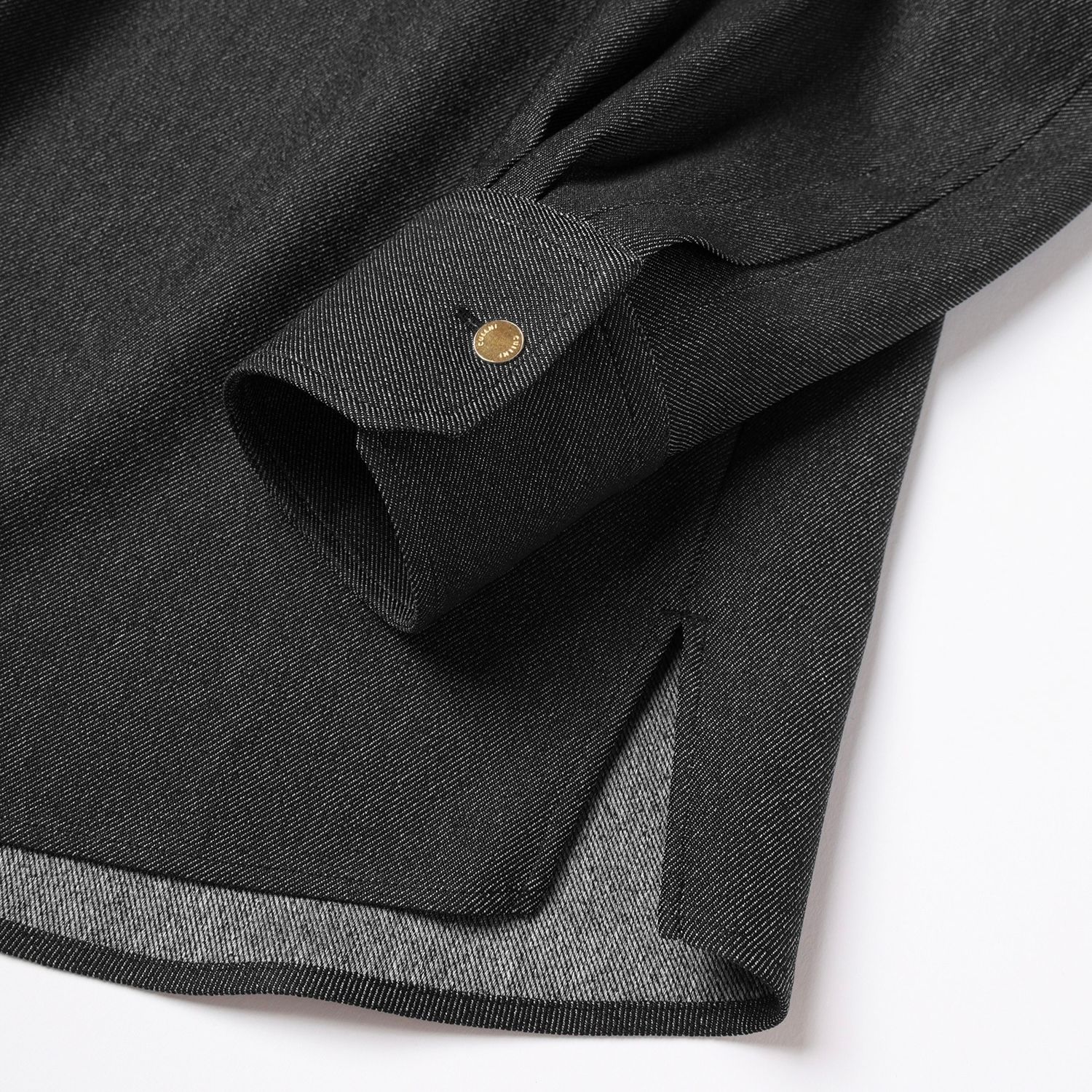 【残り一点】Faux Denim Front Fly Chin Tab Shirt