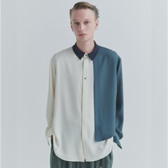【残り一点】Double Satin Asymmetrical Layered Shirt