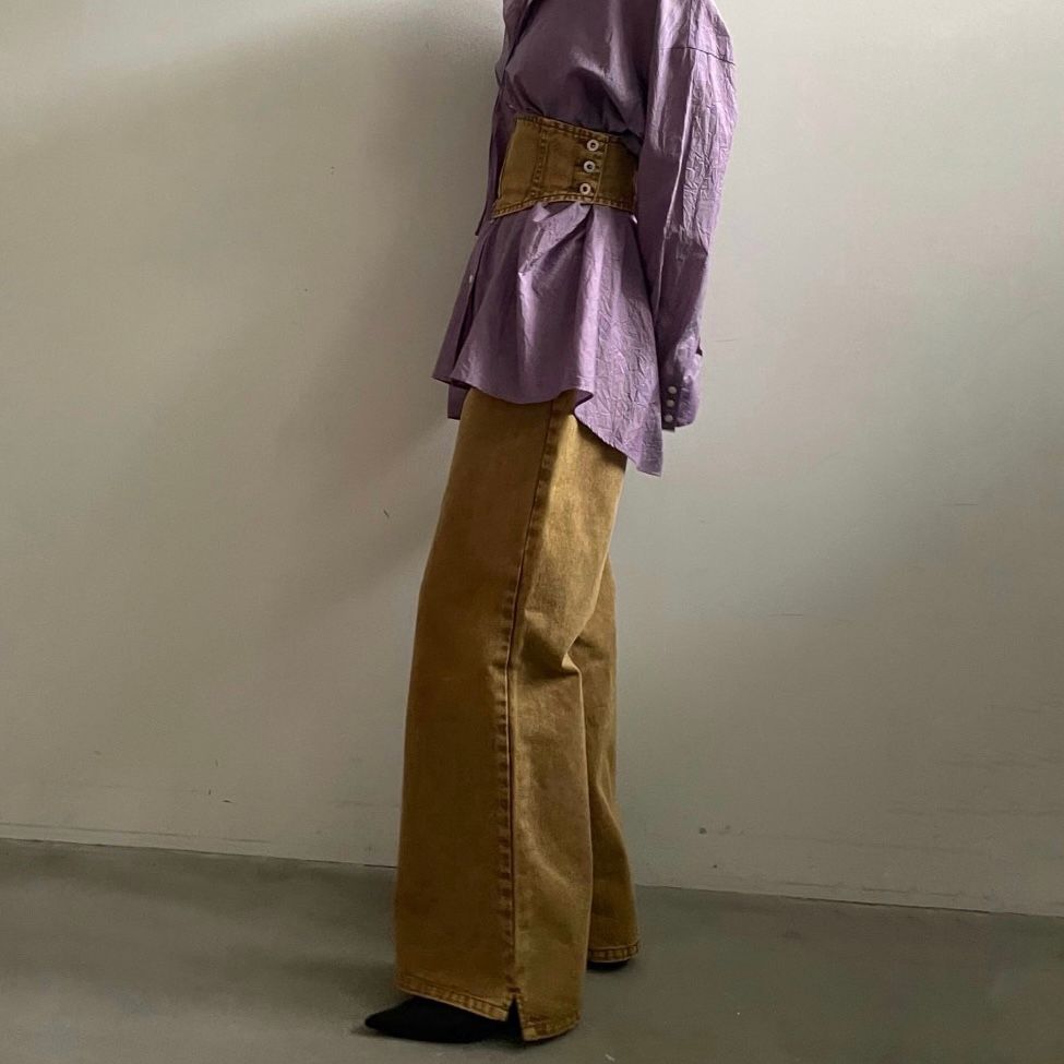 【残り一点】Corset with Wide Denim Pants