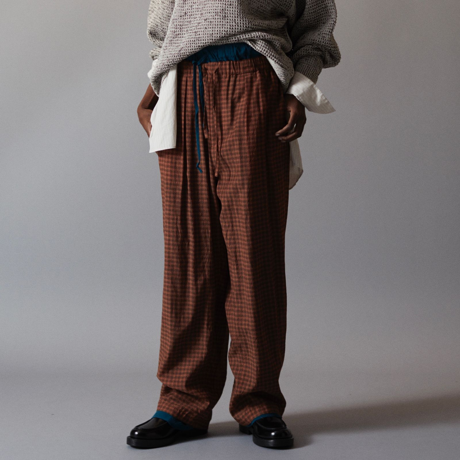 YOKE - 【残り一点】Pixel Low Plaid Easy Pants | ACRMTSM ONLINE STORE