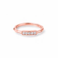 【お取り寄せ注文可能】Broadly Five Dia Ring(K18 PINK GOLD)