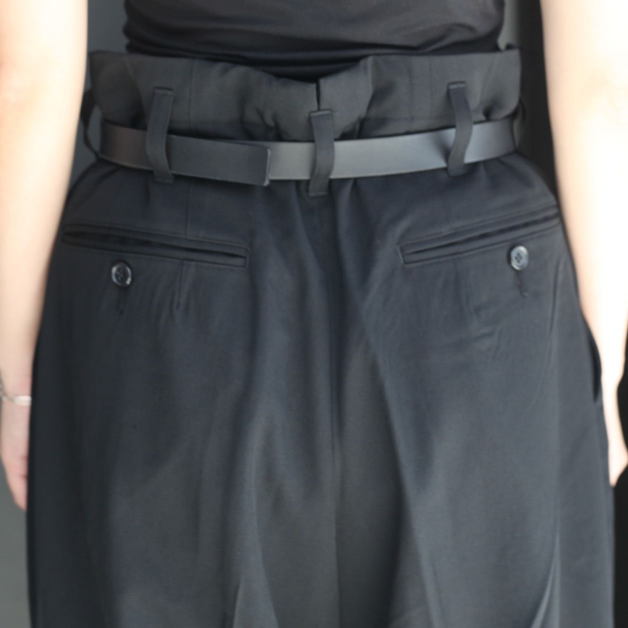 【残り一点】Wool Gabardine Wide Straight Trousers