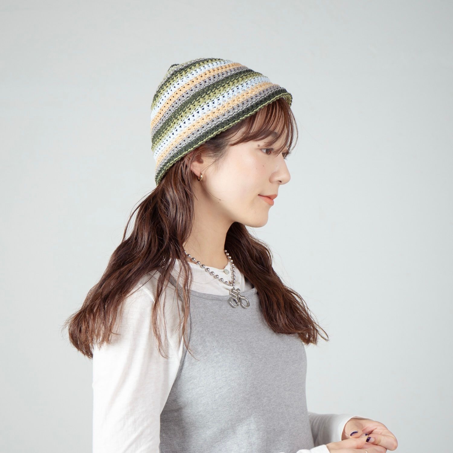 【残り一点】Multi Border Knit Hat
