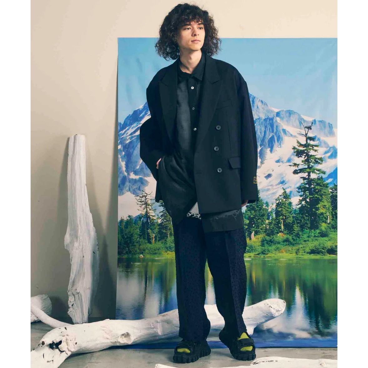 【残り一点】4colors Chambray Wool Jacket