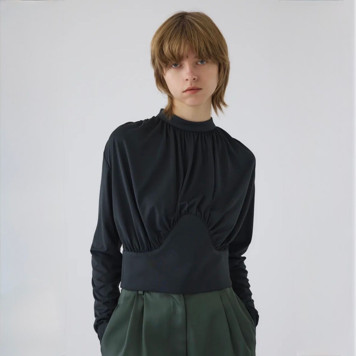 【残り一点】Hidden Detail Drape Tops