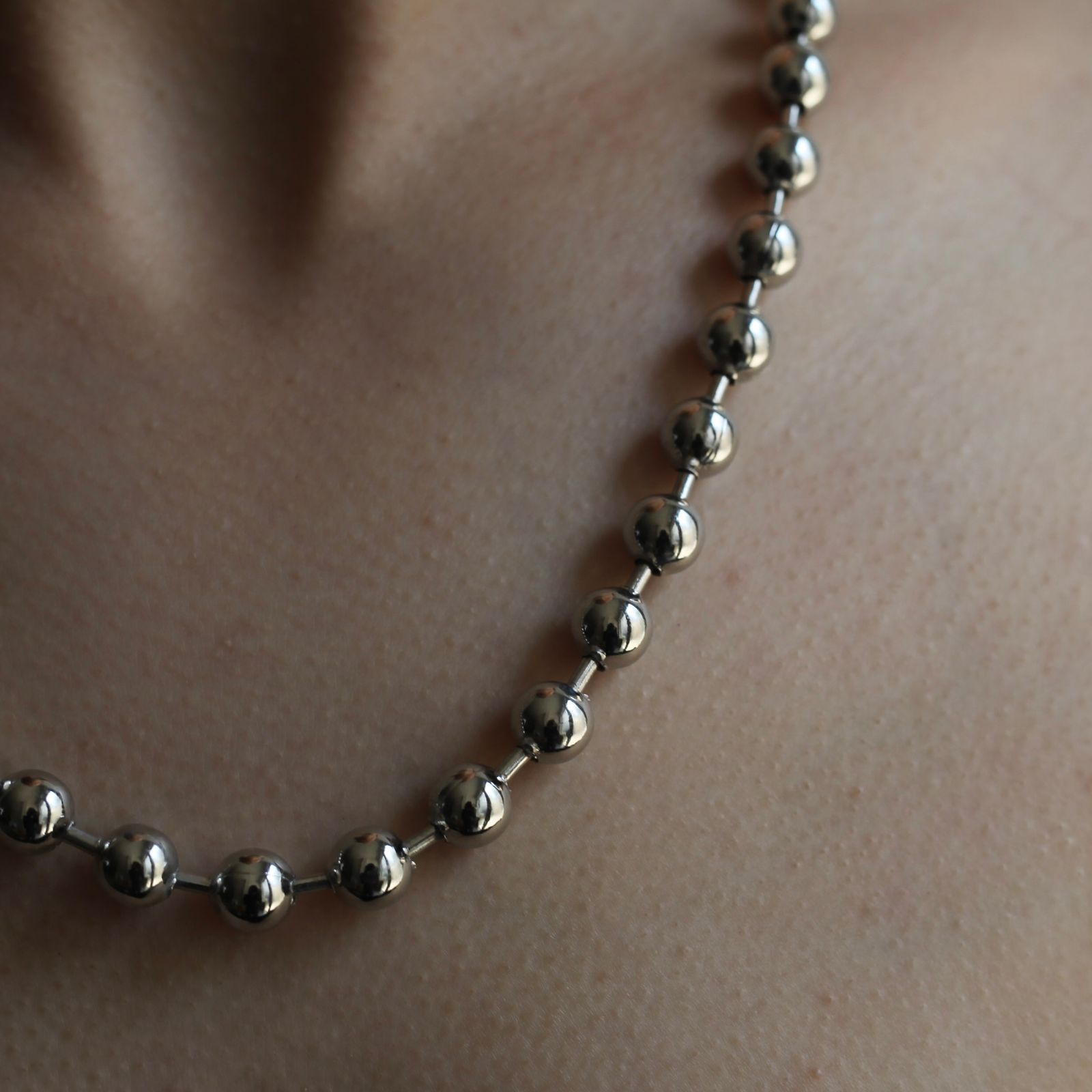 【残り一点】Ball Chain Necklace(SILVER)