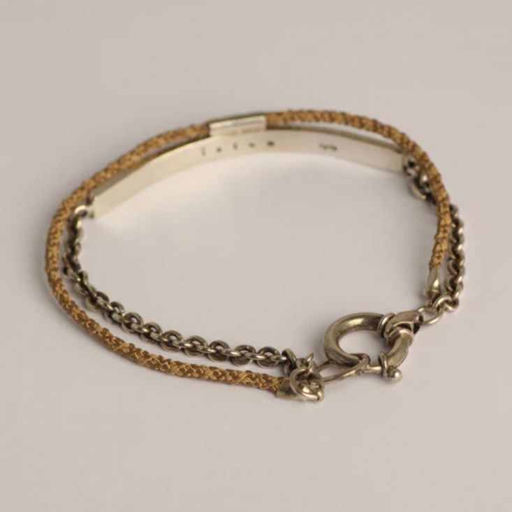 【お取り寄せ注文可能】Edouchi Kumihimo & Silver Plate Bangle Bracelet