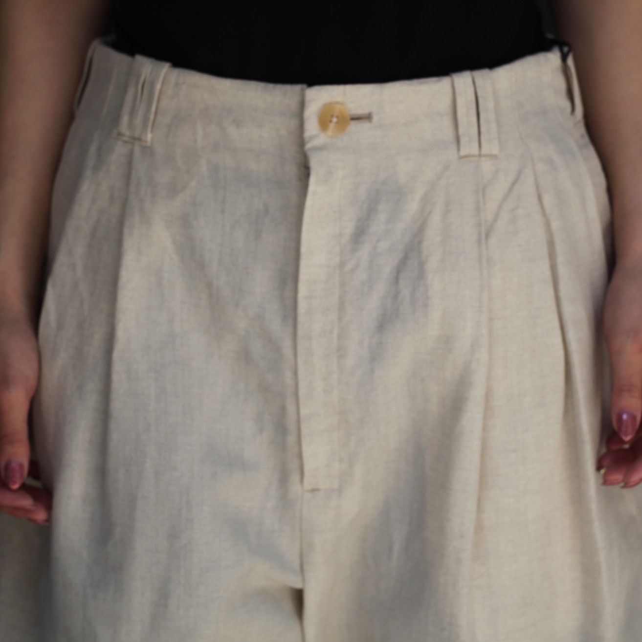 【残り一点】Wool Linen 3Pleated Shorts