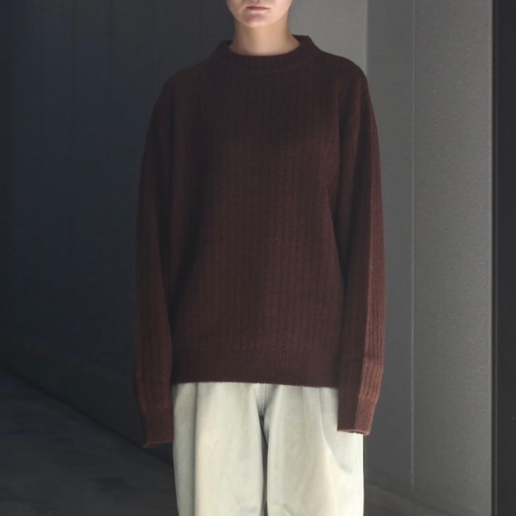 【残り一点】Wo/Ca Rib Moc Neck P/O