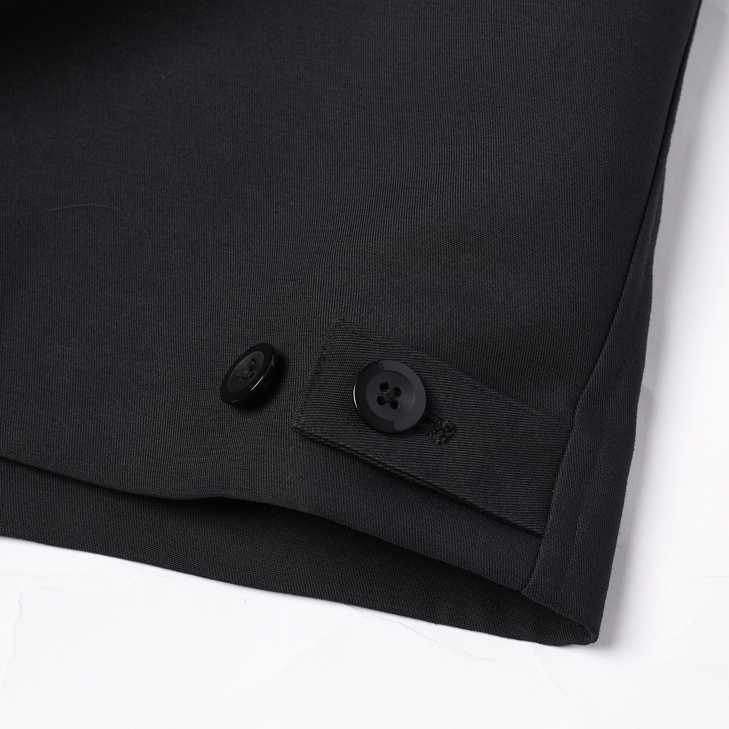 【残り一点】Structuerd Twill Double Cloth Leather Collar Blouson