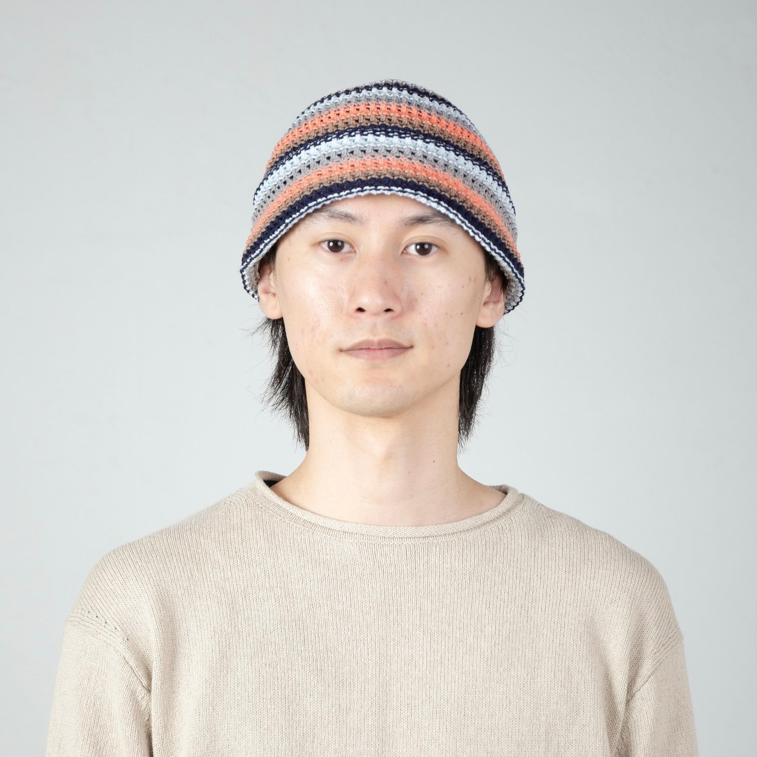 【残り一点】Multi Border Knit Hat