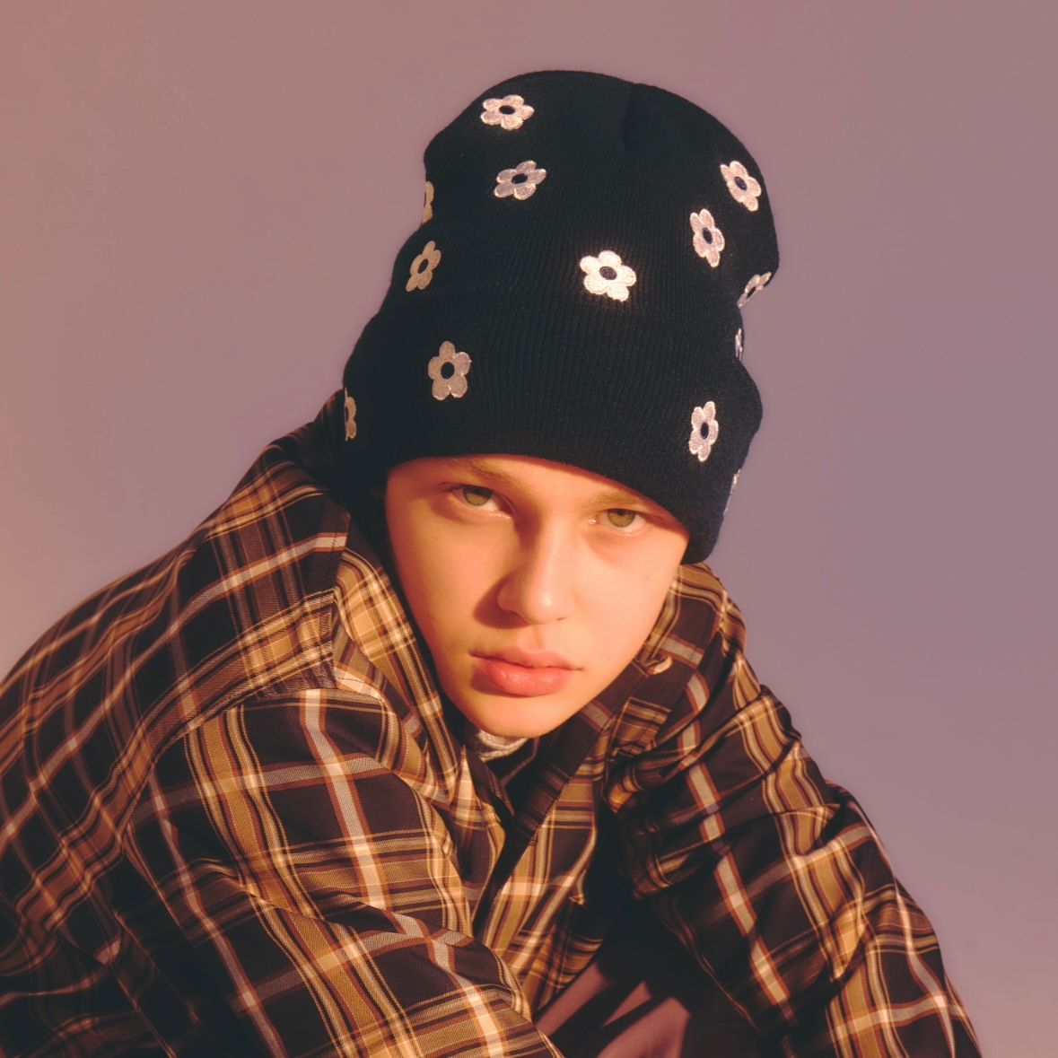 【残りわずか】Flower Embroidery Beanie