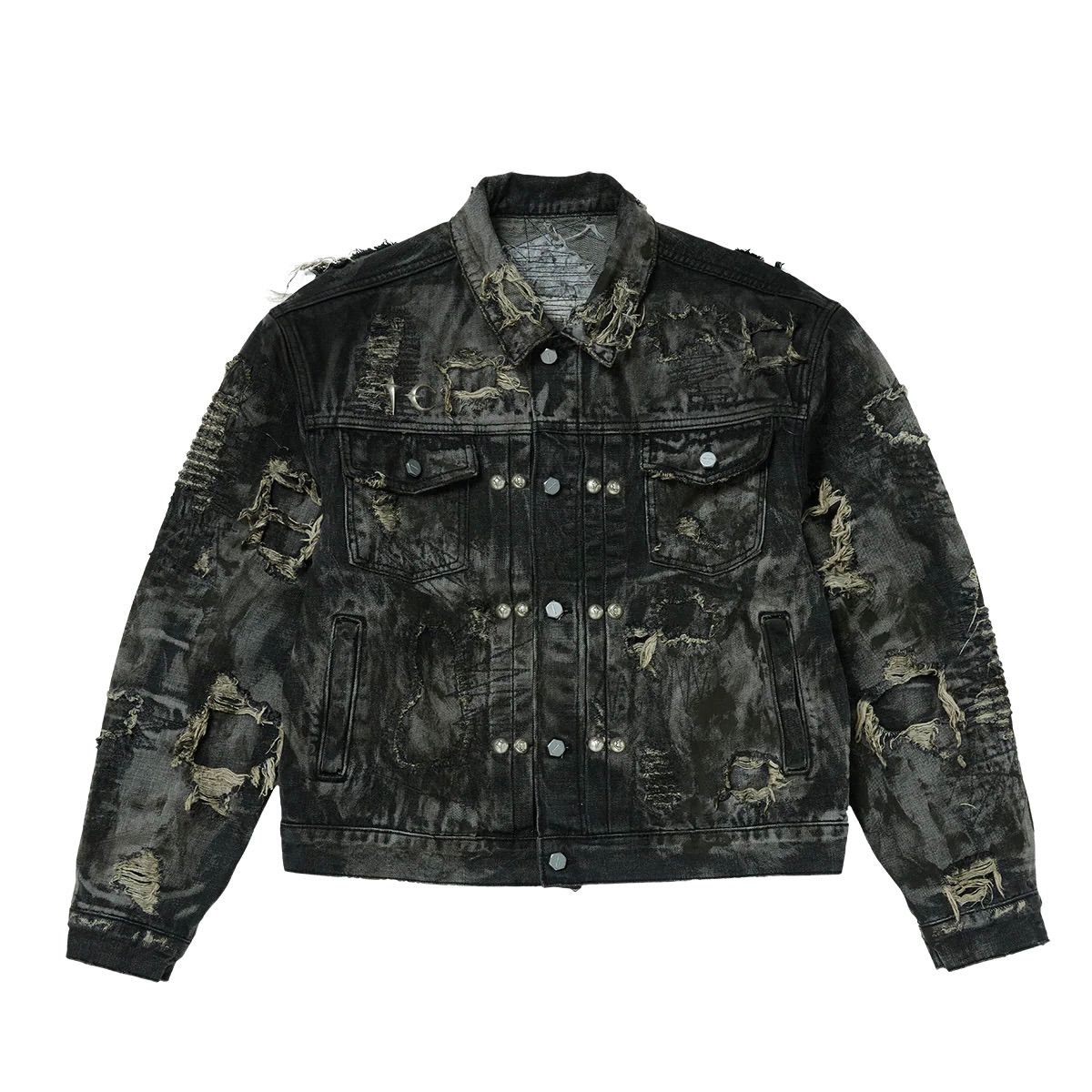 【残り一点】Hard-Washed Damaged Denim Jacket