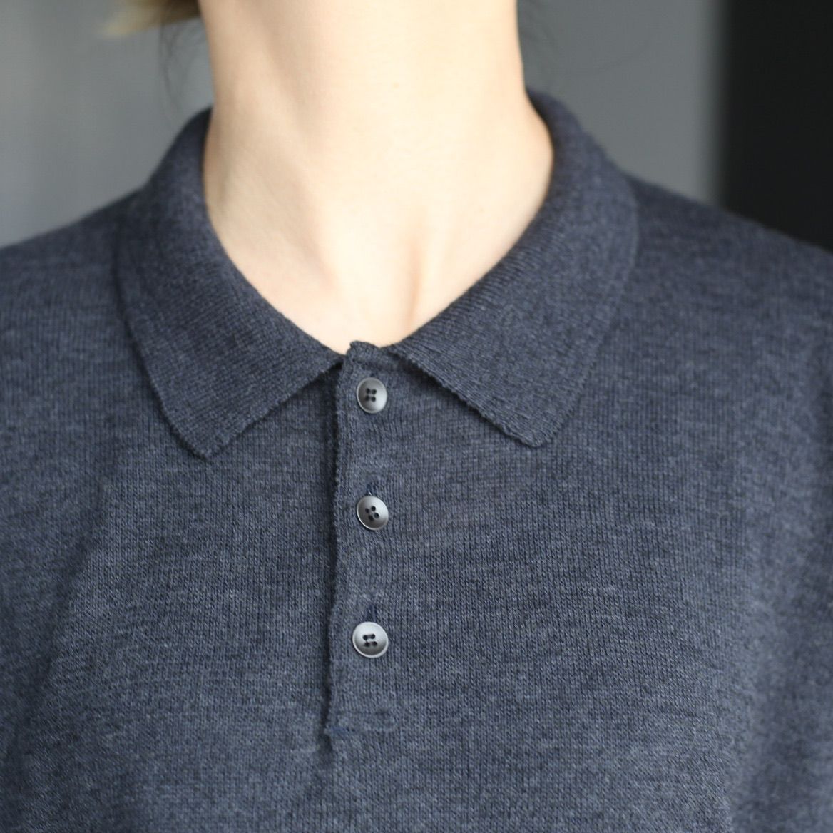 ATON - 【残り一点】Wool Washi Polo Sweater | ACRMTSM ONLINE STORE