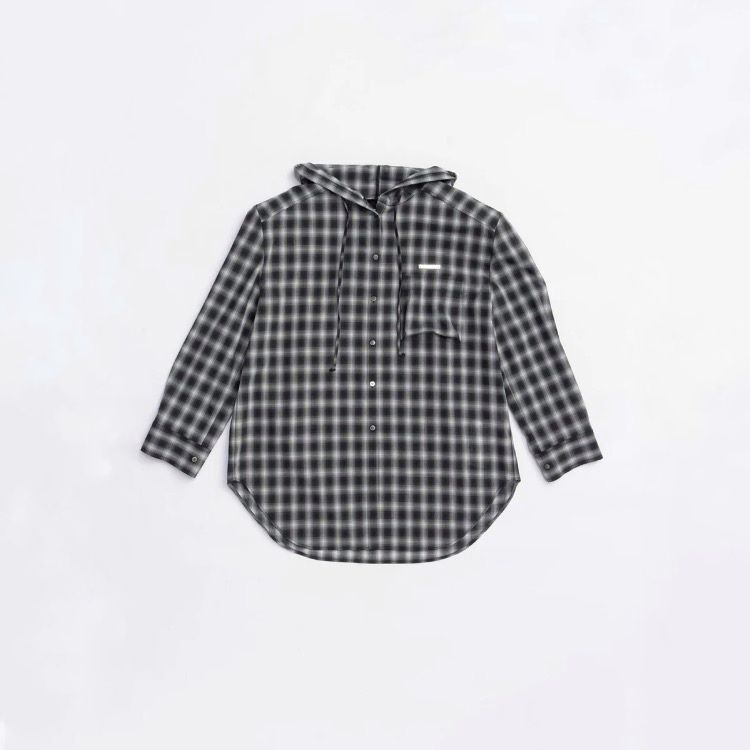 【残り一点】Hoodie Check Shirt