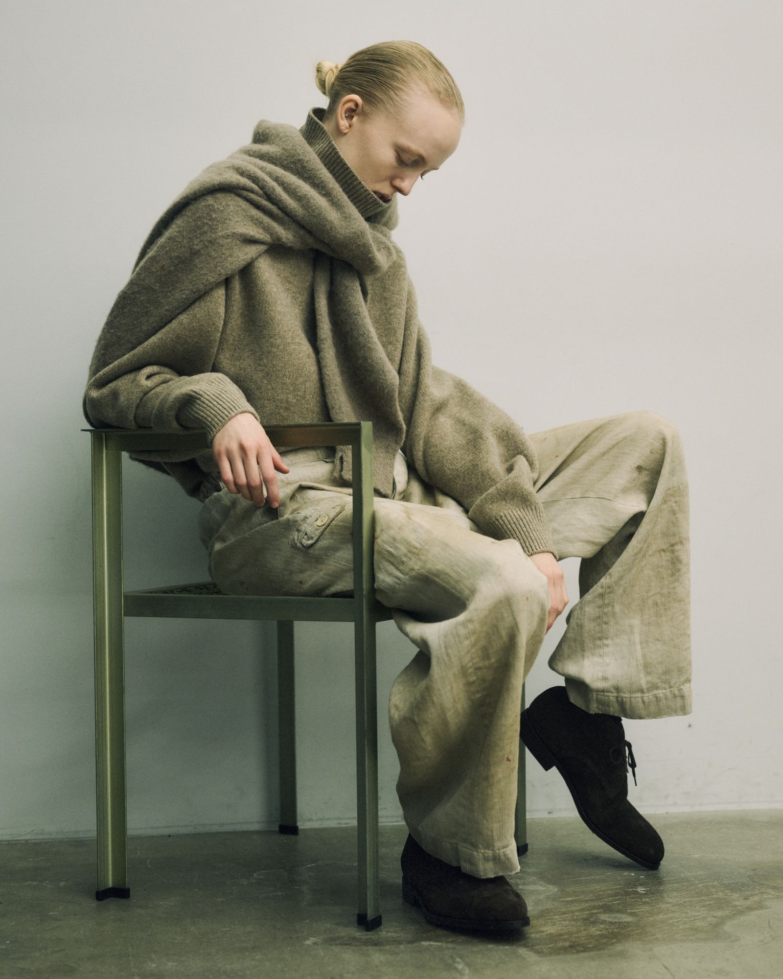 トップス ssstein 25AW WOOLALPACA MILLED KNIT CREW ssstein(シュタイン)/ WOOL/ALPACA MILLED KNIT CREW NECK LS