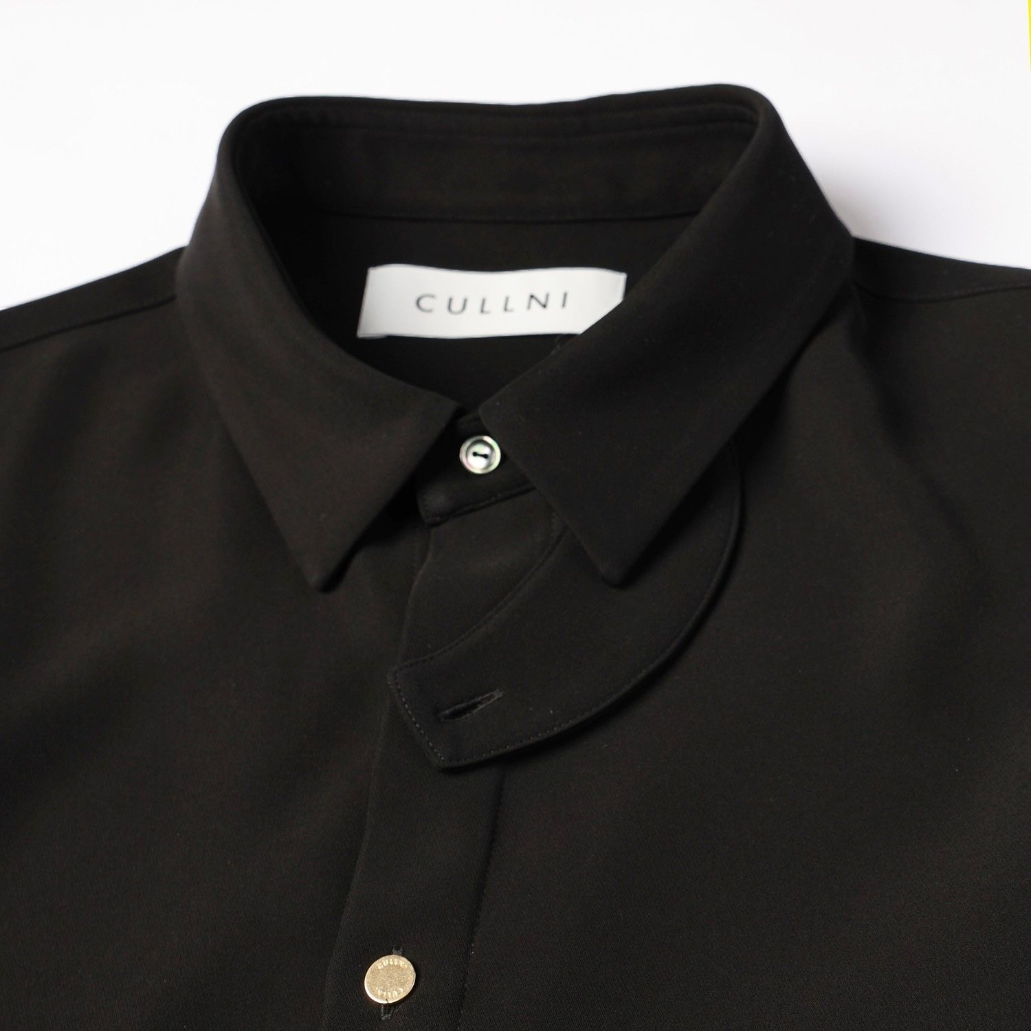 【残り一点】Double Cloth Twill Front Fly Chin Tab Shirt