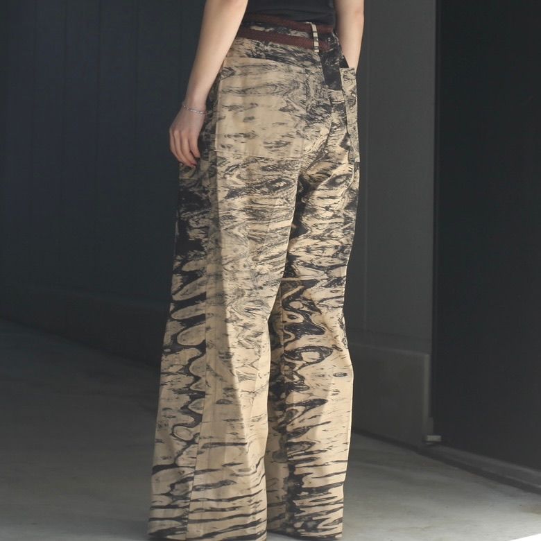 【残り一点】Photo Printed Cotton 1Tuck Baker Pants