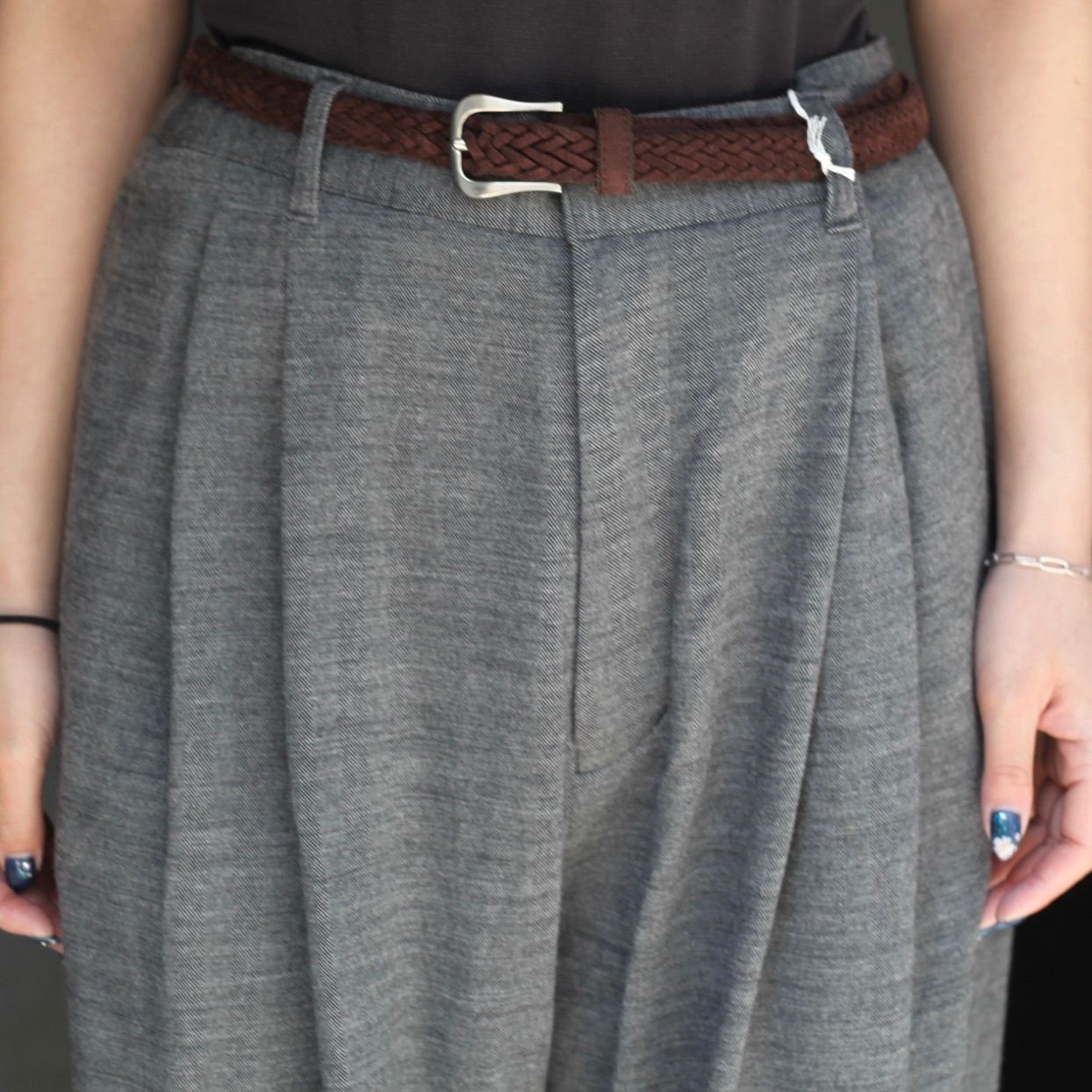 【残り一点】36G Wool Herringbone Trouser
