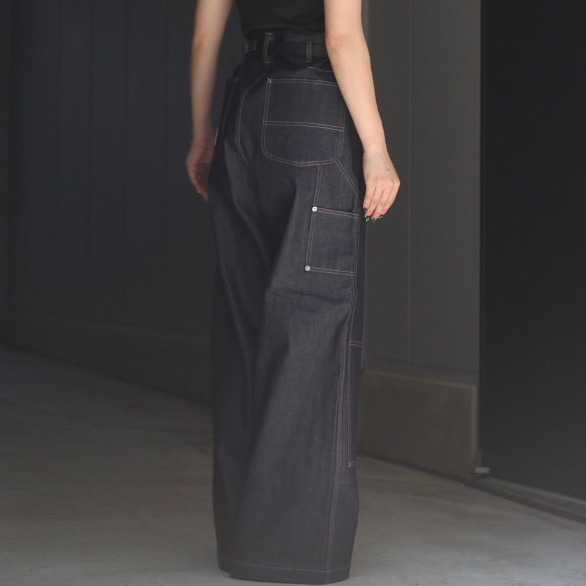 極美品　dairiku ダイリク　ペインターパンツ　ブラック　ワイドパンツ　L DAIRIKU - 【残り一点】Rigid Painter Denim Wide Pants