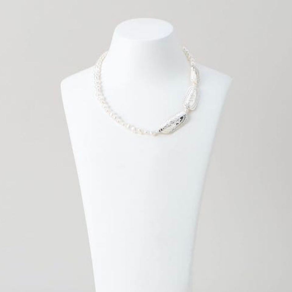 【お取り寄せ注文可能】Teuchi Pearl Plate Necklace 42