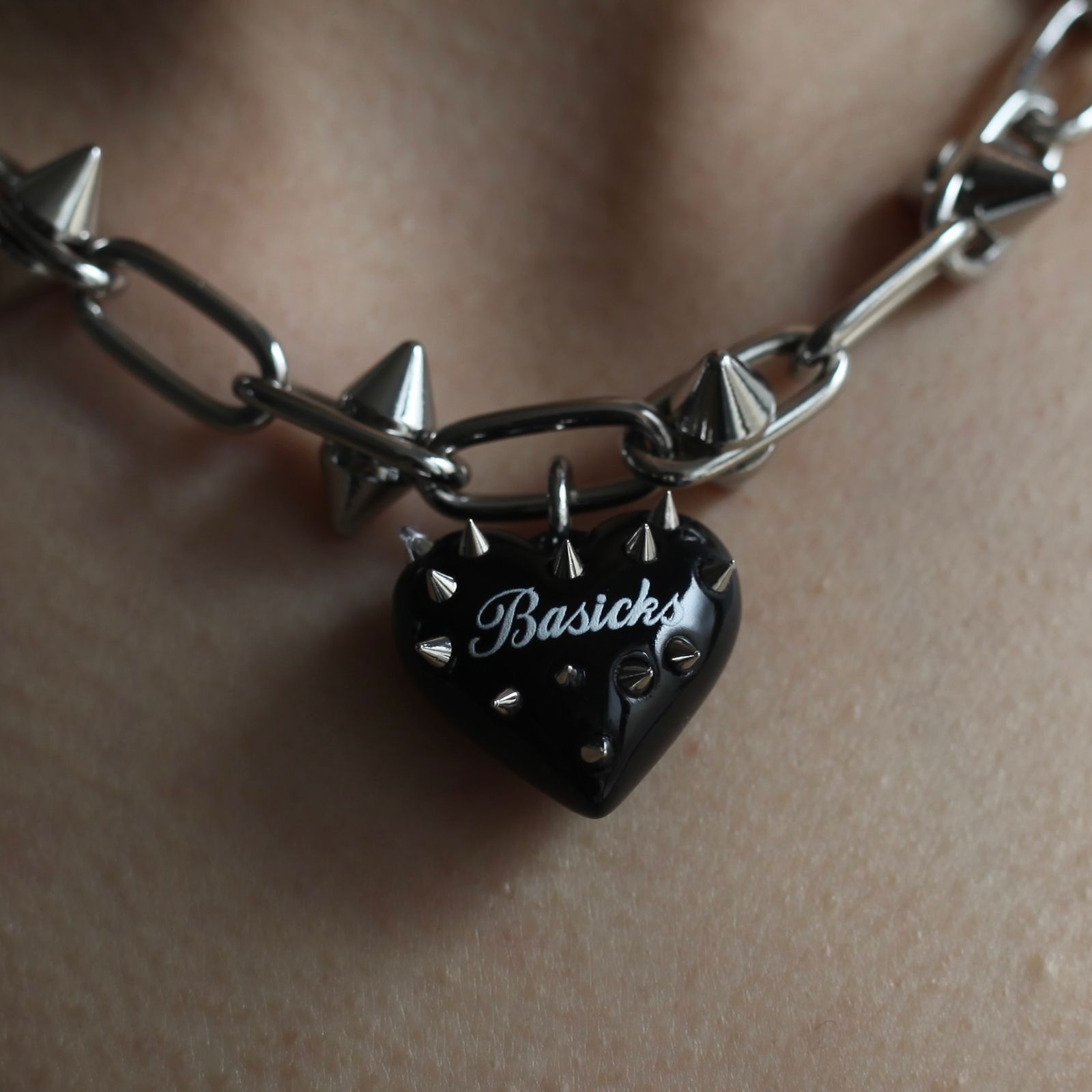 【残り一点】Spiky Heart Necklace(SILVER)