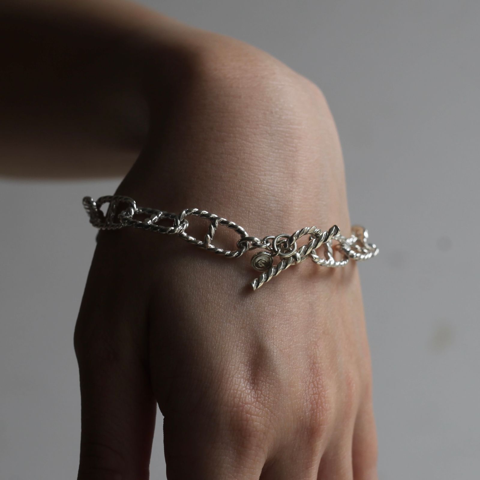 【残り一点】Twist Anchor Chain T-BAR Bracelet SMALL(9mm)