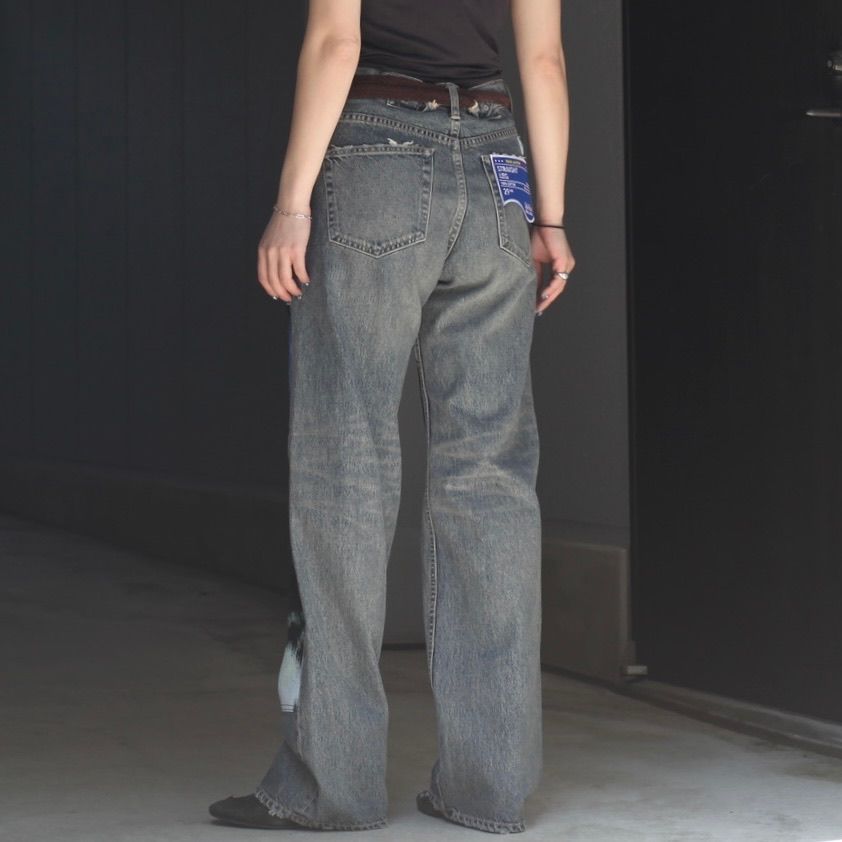 【残り一点】Flower Patch Work Denim Pants