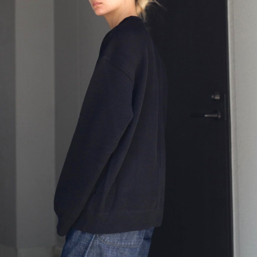 【再販売通知受付可能】Moss Stitch V/N Cardigan