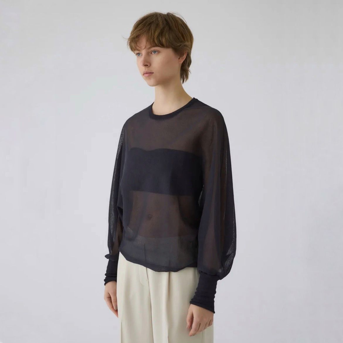 【残り一点】Sheer Dolman Knit Tops