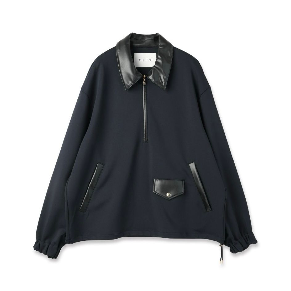 【残り一点】Double Cloth Half Zip Riders Pullover