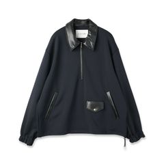 【残り一点】Double Cloth Half Zip Riders Pullover