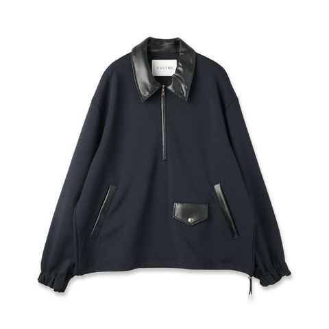 【残り一点】Double Cloth Half Zip Riders Pullover
