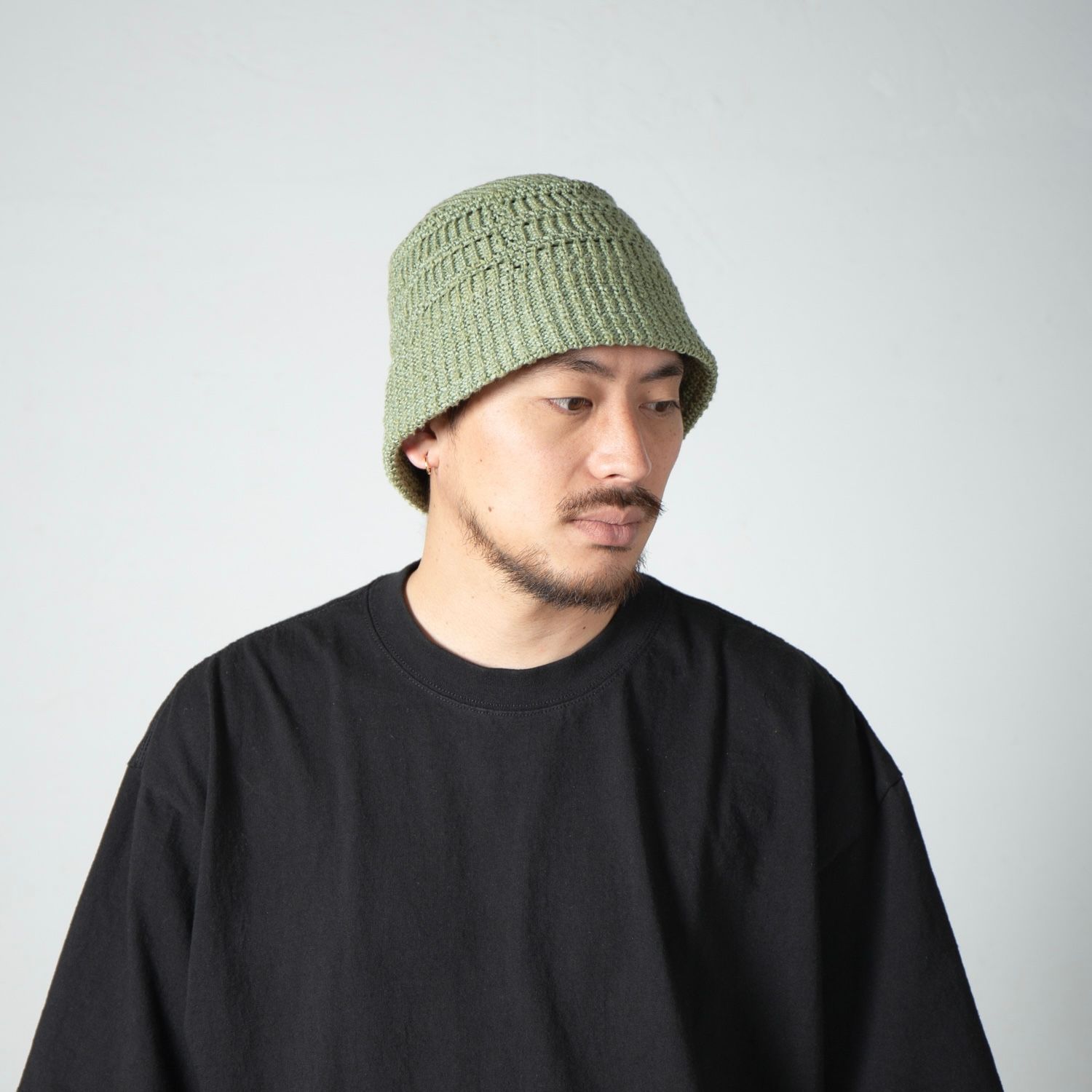 【残り一点】Mesh Line Knit Bucket Hat