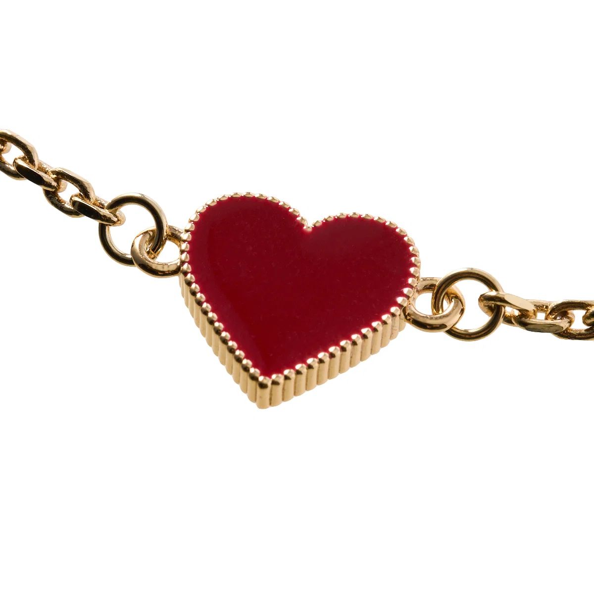 【残りわずか】Chain Heart Necklace(RED)