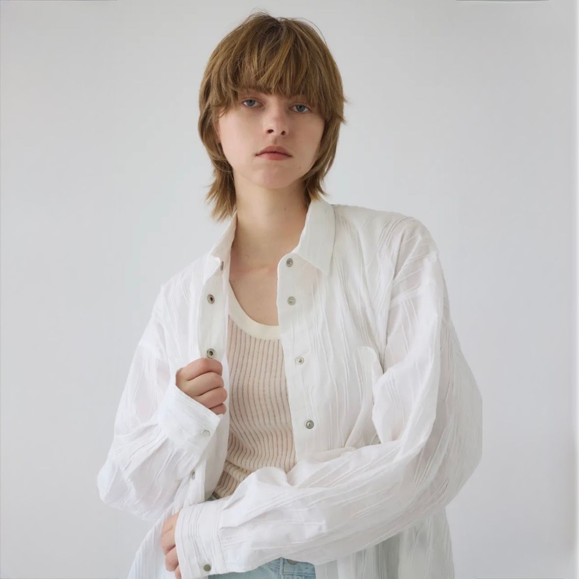 【残り一点】Tuck Pleats Back Volume SH