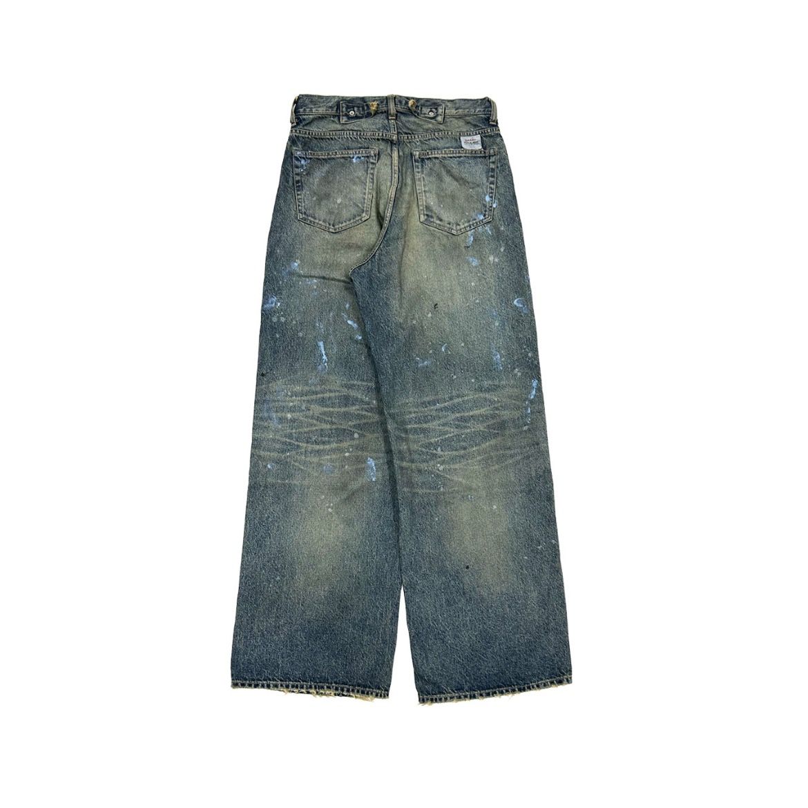 【残り一点】"Paint" Wide Denim Pants