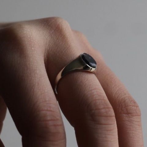 【残り一点】Signet Oval Ring S(ZEBRA JASPER)