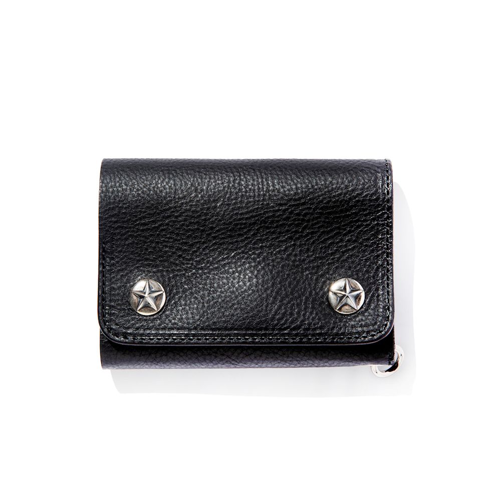 【残り一点】Silver Star Concho Flap Leather Half Wallet