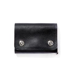 【残り一点】Silver Star Concho Flap Leather Half Wallet