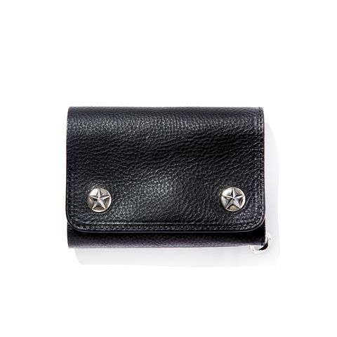 【残り一点】Silver Star Concho Flap Leather Half Wallet