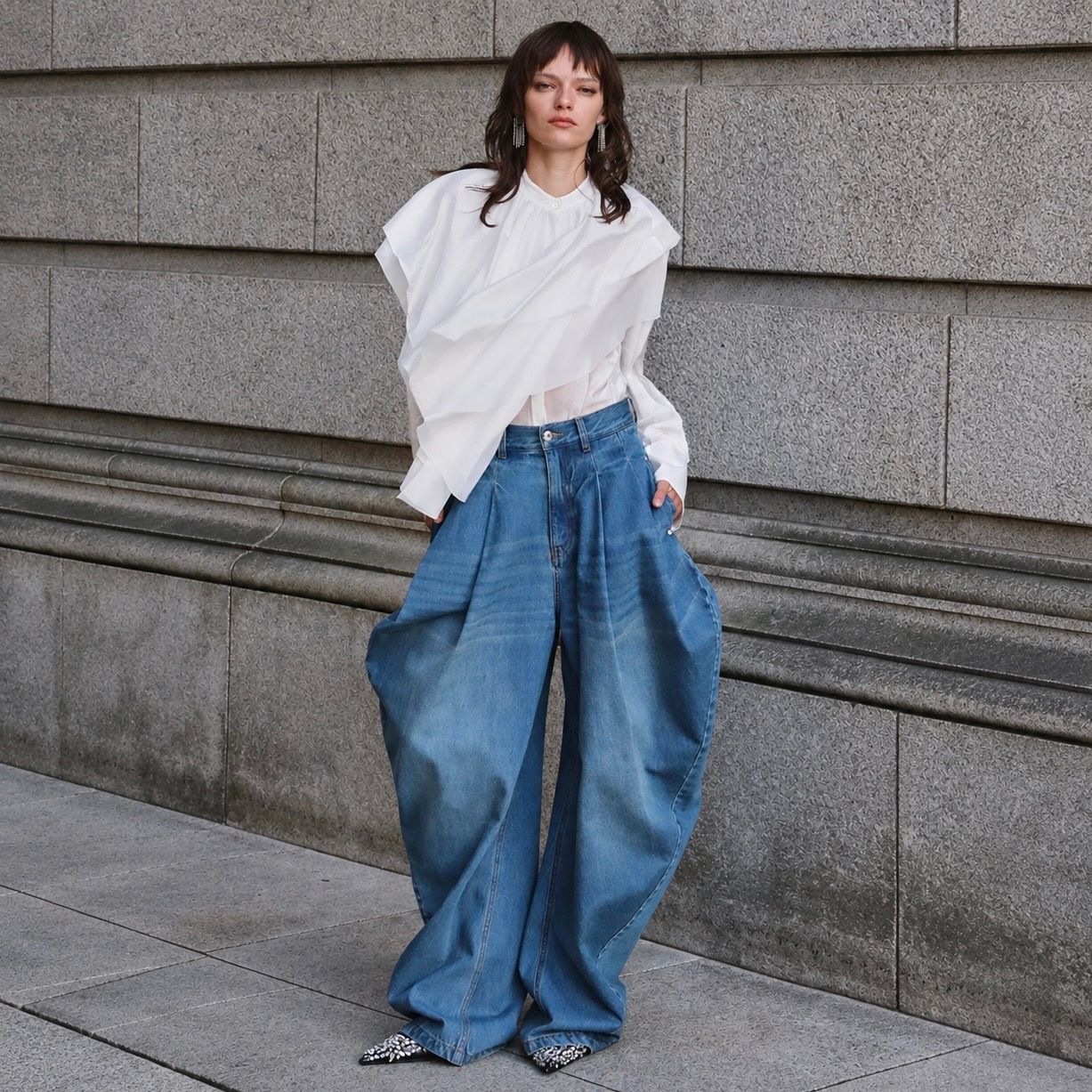 【残り一点】Drape Denim Pants
