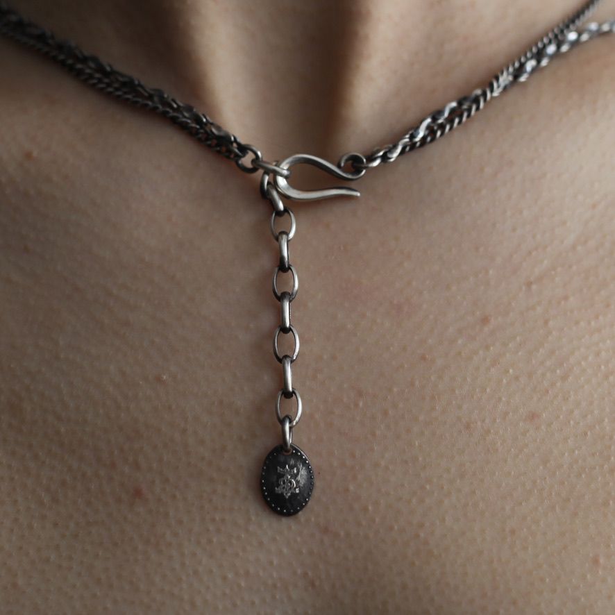 【残り一点】Combination Chain Neck Bracelet(SILVER)