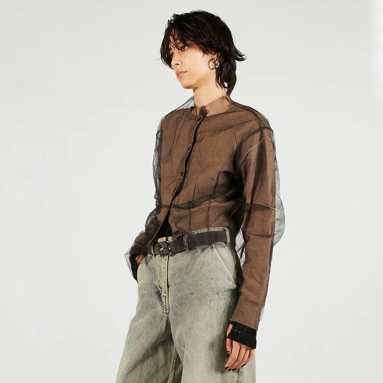 【残り一点】Reversible Tulle Knit Cardigan