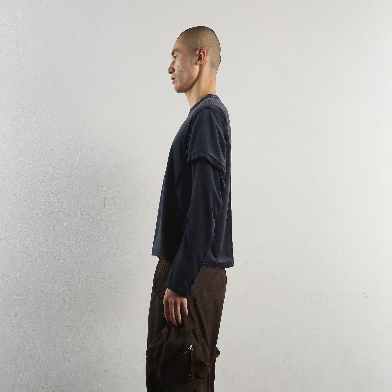 NVRFRGT - 【残りわずか】Velour Double Layer Long Sleeve T