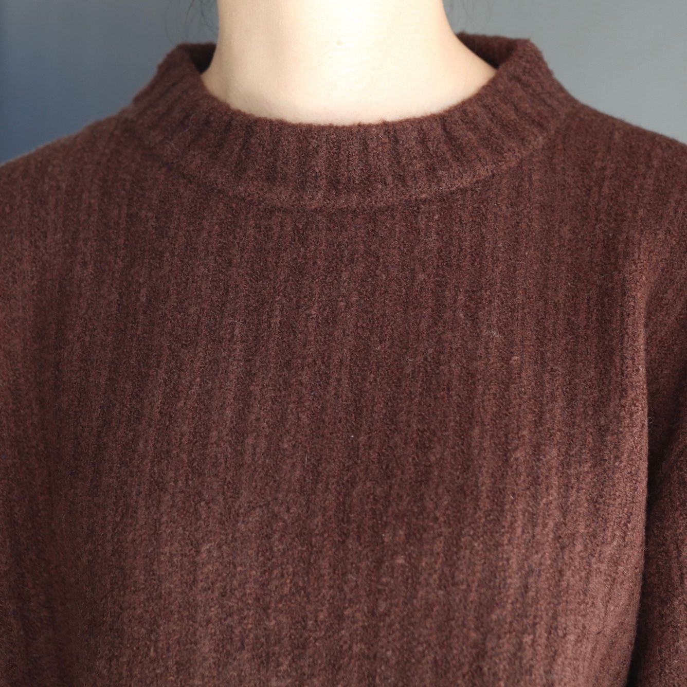 【残り一点】Wo/Ca Rib Moc Neck P/O