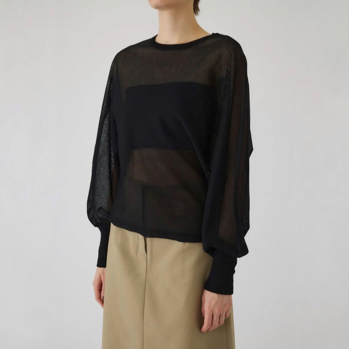 【残り一点】Sheer Dolman Knit Tops