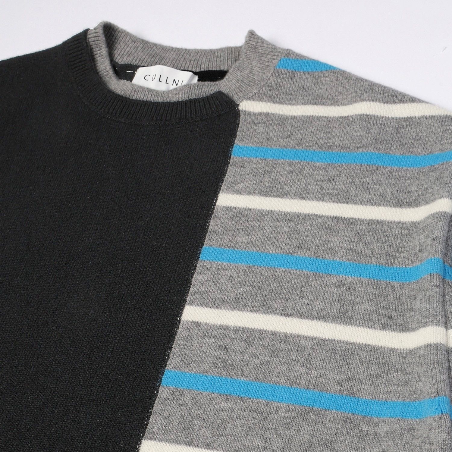 【残り一点】Asymmetrical Border Layered Rib Pullover Knit